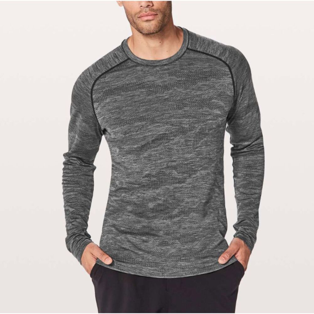 Men Lululemon Metal Vent Tech Long Sleeve Black Anchor Size Large Running